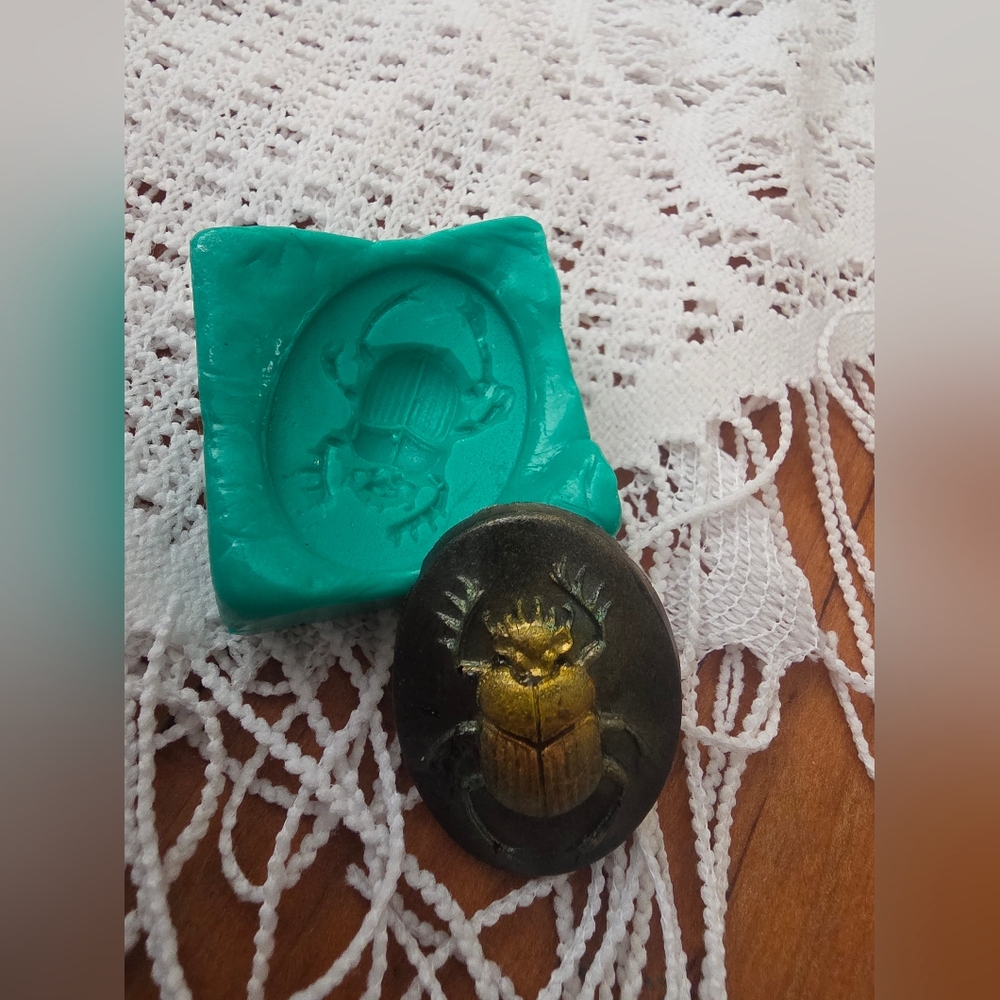 Stag Beetle  Cameo Mold, Jewelry Making For Resin / Polymer Clay